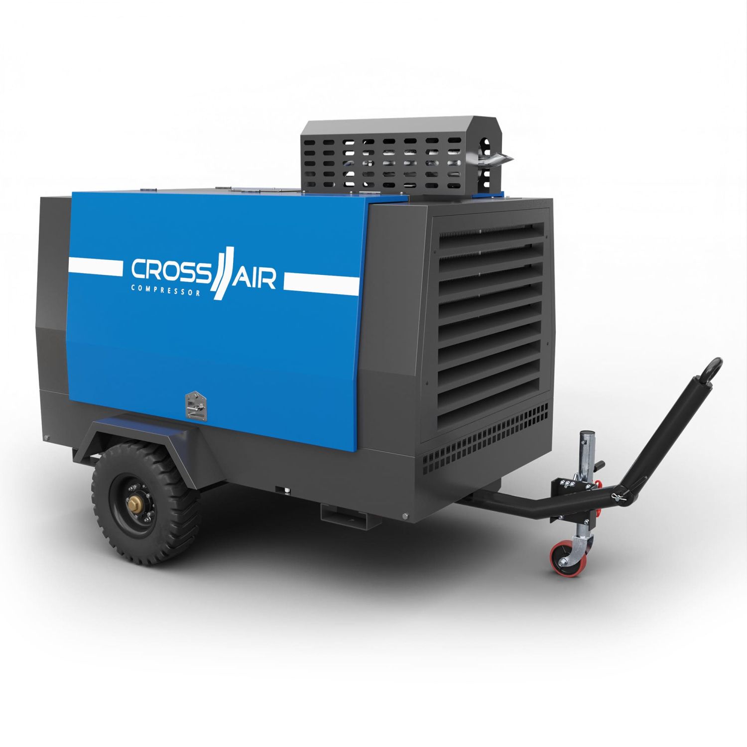 общий вид модели дизельный передвижной компрессор cross air borey65-10f