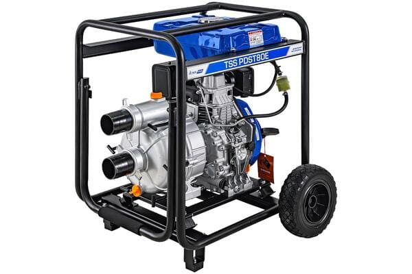 Мотопомпа дизельная TSS PDST80E (с электростартом, АКБ) вид модели мотопомпа дизельная tss pdst80e (с электростартом, акб)