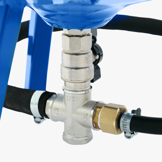 вид модели пескоструйный аппарат булат 20л синий