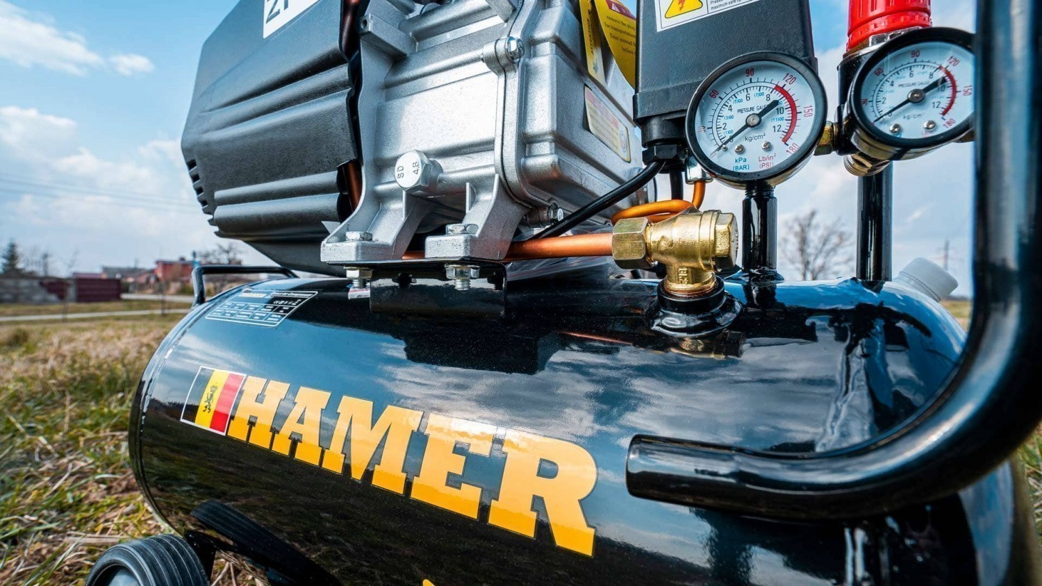 вид модели компрессор hamer air-1 (24l)