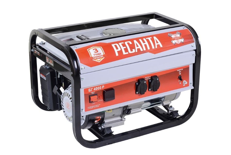 общий вид модели генератор бензиновый ресанта бг 4000 р