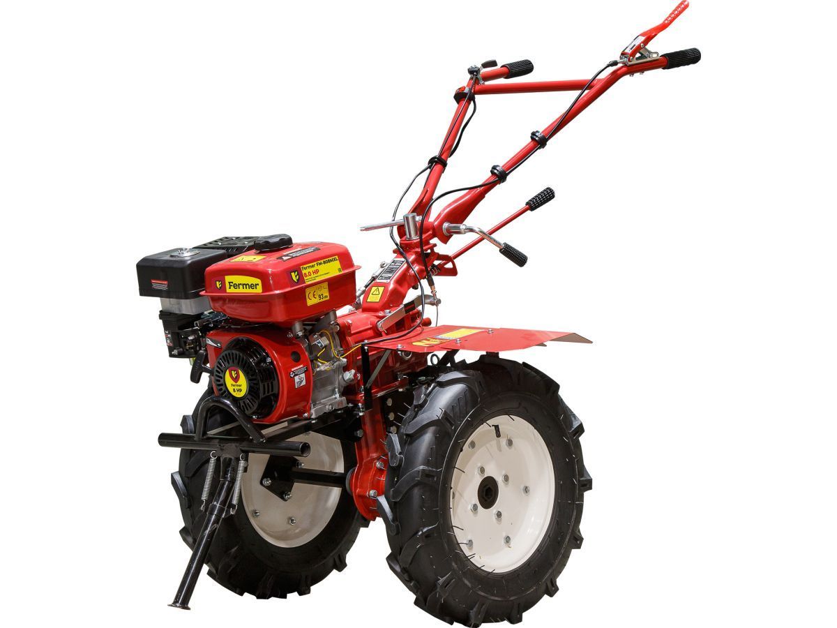 общий вид модели культиватор бензиновый fermer fm-808mxl колёса 5.00-12