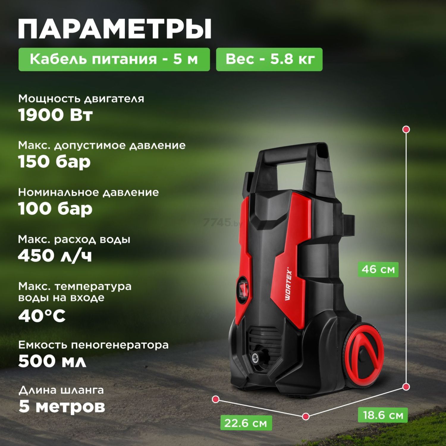 Мойка высокого давления WORTEX PW 1420 вид модели мойка высокого давления wortex pw 1420