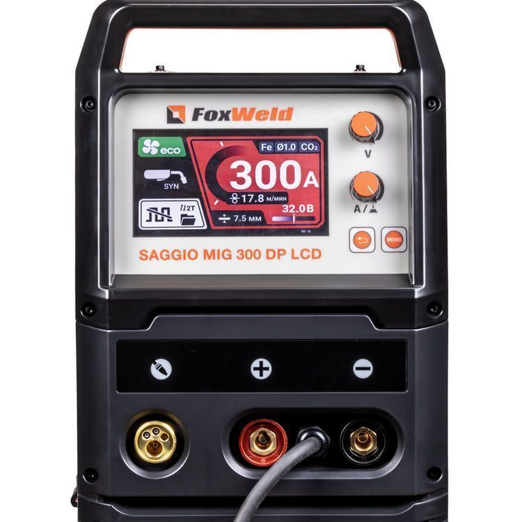 Сварочный полуавтомат Foxweld SAGGIO MIG 300 DP LCD вид модели сварочный полуавтомат foxweld saggio mig 300 dp lcd