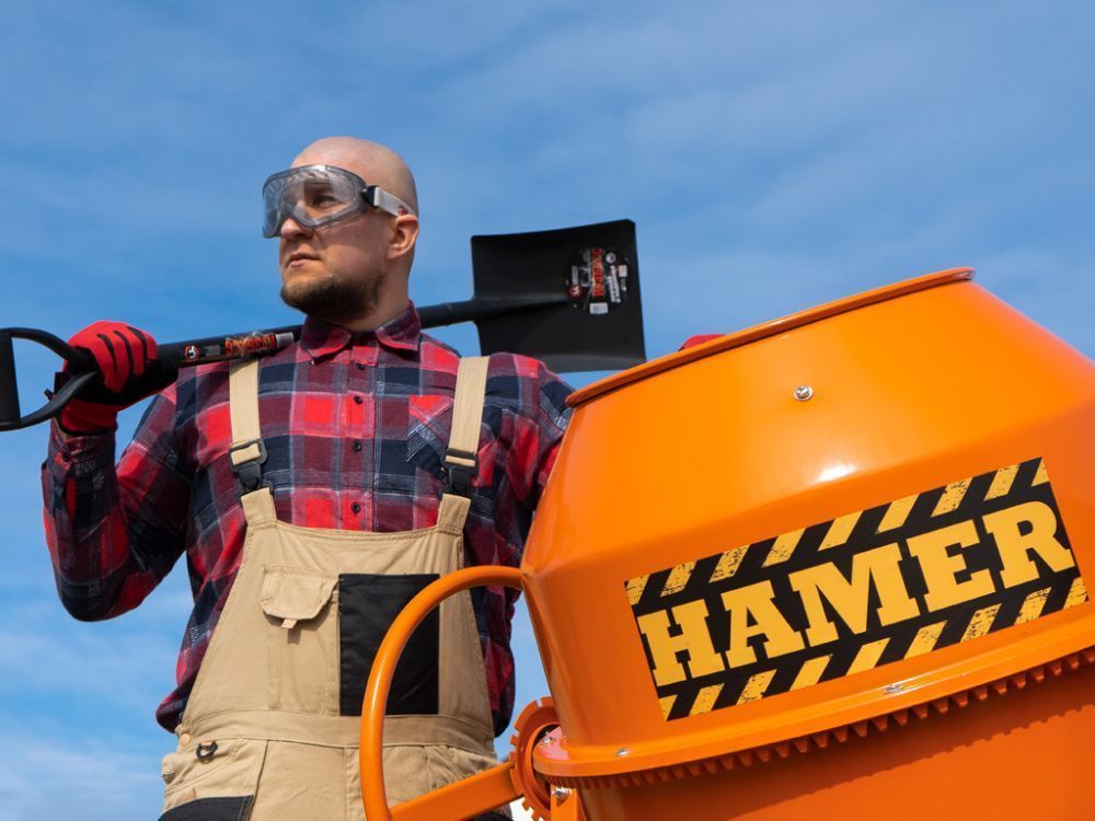 вид модели бетономешалка hamer cm-160 (0146u) уценка