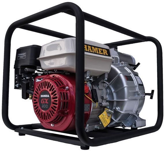 общий вид модели мотопомпа грязевая hamer wp-80/1200
