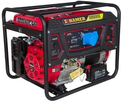 общий вид модели бензогенератор hamer 10000e-pro