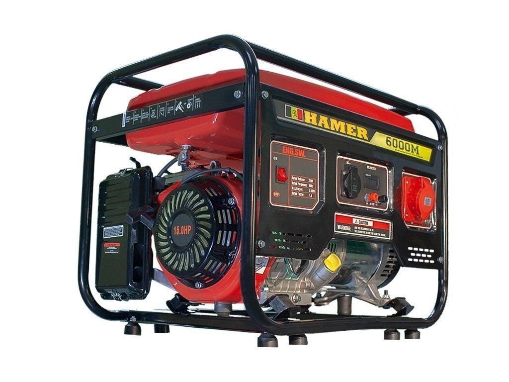 Бензогенератор HAMER 6000M вид модели бензогенератор hamer 6000m