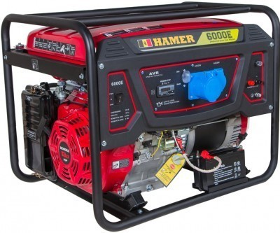 общий вид модели бензогенератор hamer 6000e-pro