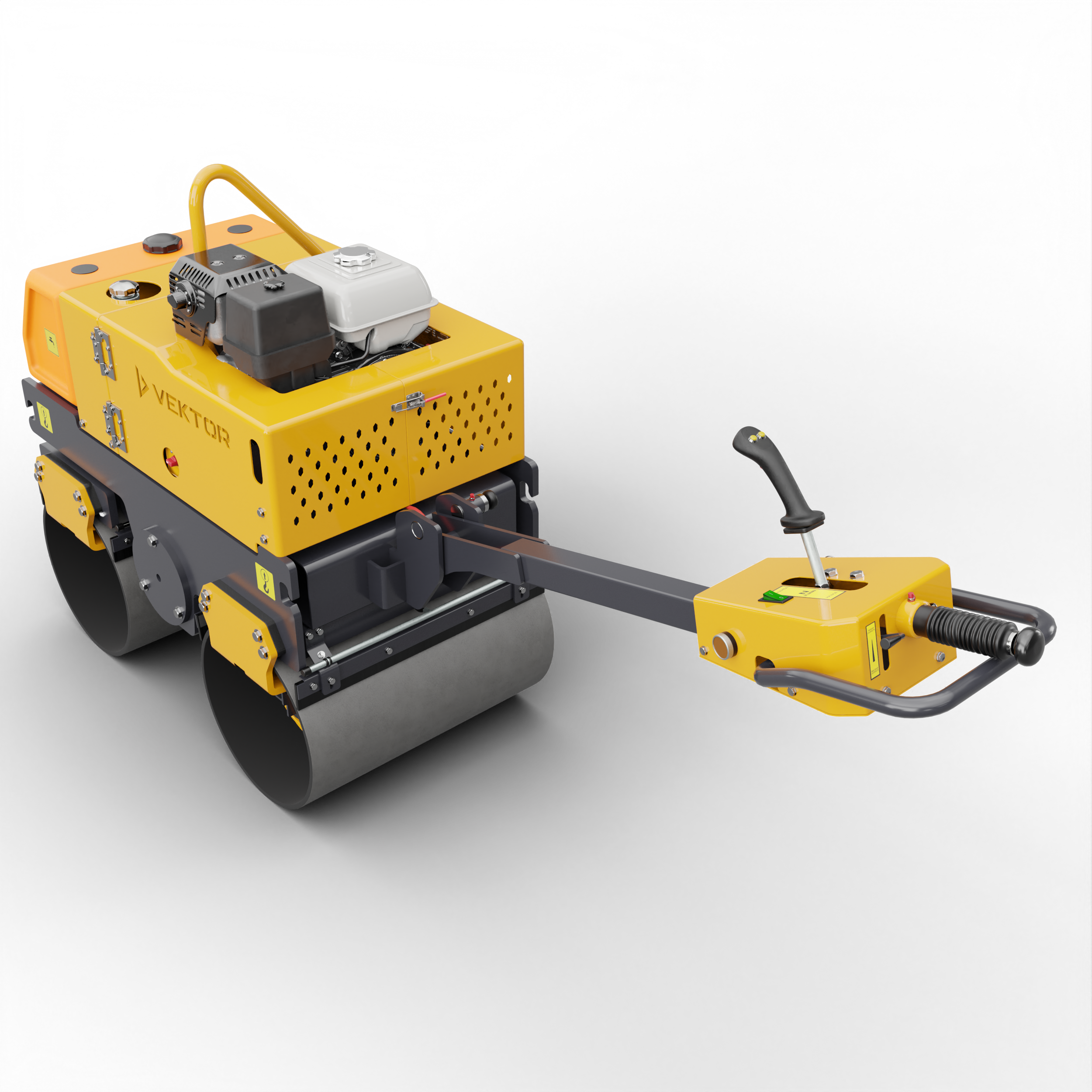 вид модели виброкаток ручной двухвальцовый vektor vrdr-800