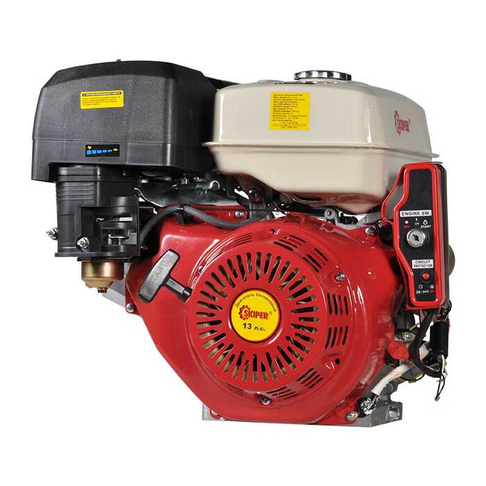 Двигатель бензиновый Skiper 188 FE (электростартер) (D=25 мм) вид модели двигатель бензиновый skiper 188 fe (электростартер) (d=25 мм)