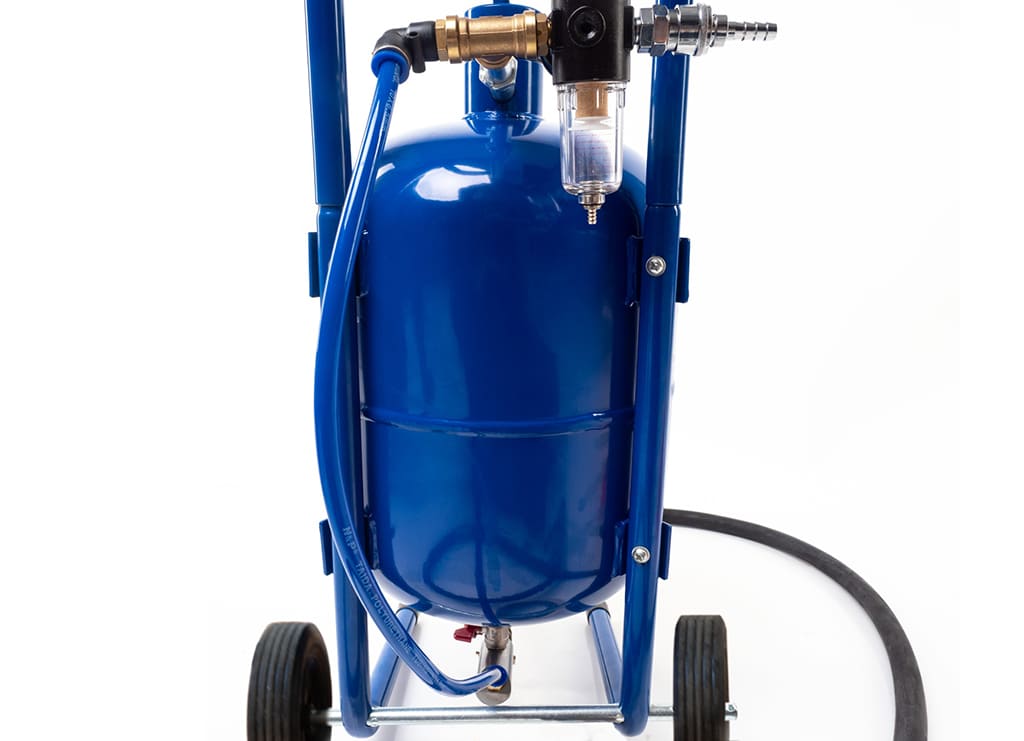 вид модели пескоструйный аппарат булат 30л синий