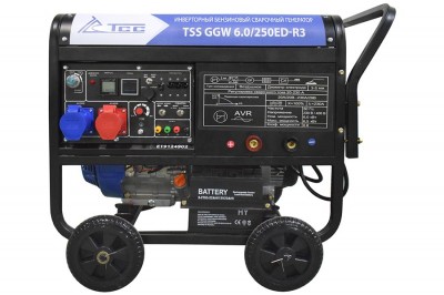 общий вид модели генератор сварочный бензиновый инверторный tss ggw 6.0/250ed-r3