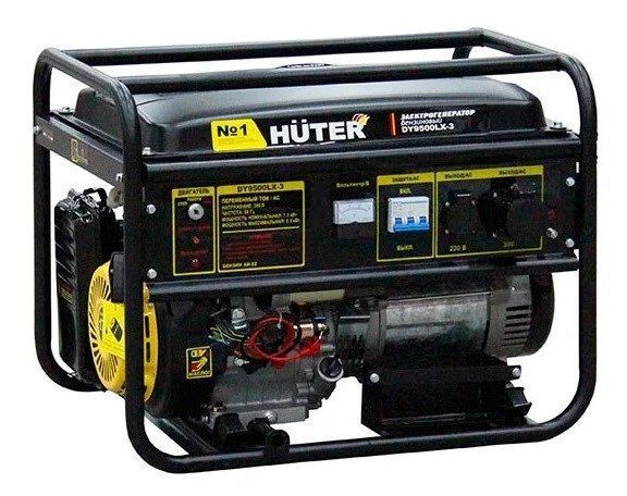 вид модели генератор бензиновый huter dy9500lx-3