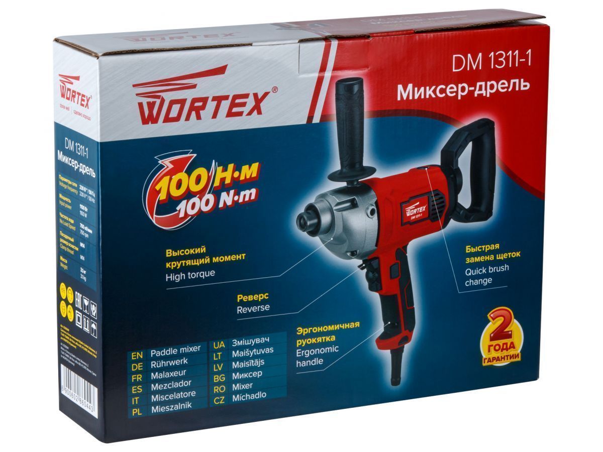 Миксер-дрель Wortex DM 1311-1 вид модели миксер-дрель wortex dm 1311-1