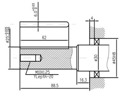 вид модели двигатель дизельный tss excalibur 178f-k0 (вал цилиндр под шпонку 25/72.2 / key)