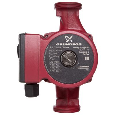 вид модели насос циркуляционный grundfos ups 25-60
