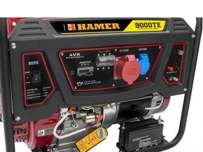 вид модели бензогенератор hamer 9000te-pro (трехфазный)