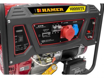 вид модели бензогенератор hamer 10000te-pro (трехфазный)