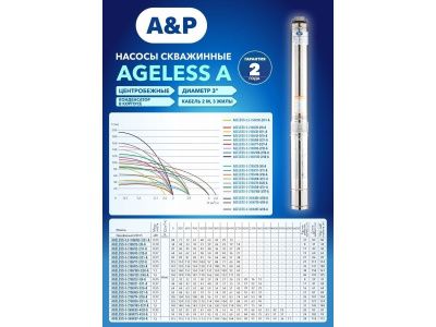 вид модели насос скважинный центробежный ageless-3-2700/60-3/21-a a&p