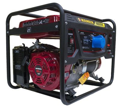 вид модели бензогенератор hamer 9000m-pro