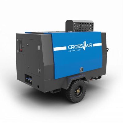 вид модели дизельный передвижной компрессор cross air borey65-10f
