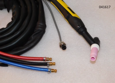 вид модели горелка сварочная tig  с жидкостным охлаждением wp-18 (4м)