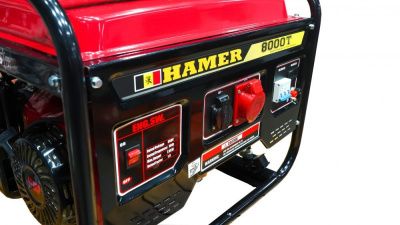 вид модели бензогенератор hamer 8000t