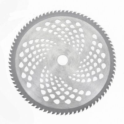 вид модели нож для мотокос 80 зубов 255х25,4х80т с победитовыми напайками