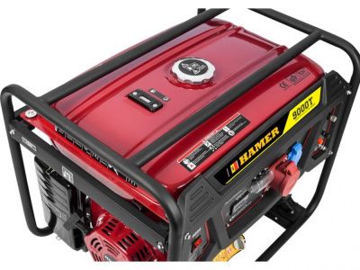 вид модели бензогенератор hamer 9000t-pro (трехфазный)