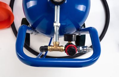 вид модели пескоструйный аппарат булат 30л синий