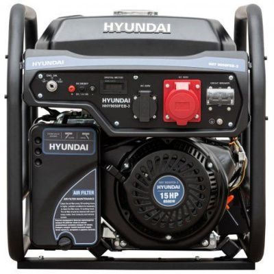 вид модели генератор бензиновый hyundai hhy 9050feb-3-ats