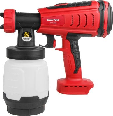 вид модели краскопульт аккумуляторный wortex cps 1808 в кор. all1 xlt set бесщёт.двиг., 18 в, 1 акк., 4 ач, 10 (бесщёт.двиг., 18 в, 1 акк., 4 ач, зу, 1000 мл/мин, 0.8 л бак, 2.6 мм сопло, 50 din)